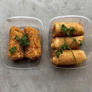 krokiety-gf KROKIETY ZE SZPINAKIEM I TOFU - w panierce z sezamem / GF* / szt